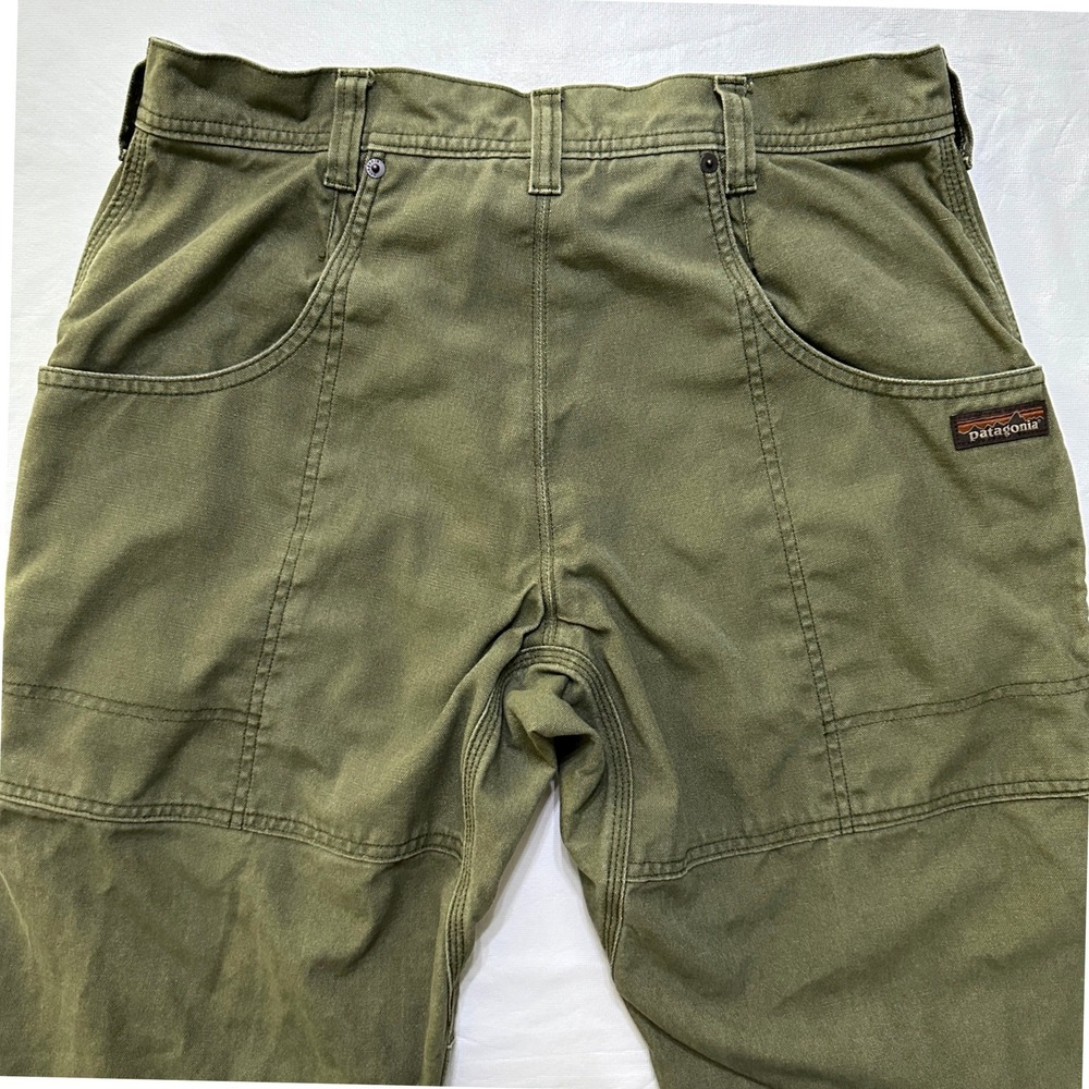 Patagonia Double Knee Iron Forge Hemp Canvas Work Pants Olive Green 33 x 32 - Picture 3 of 13